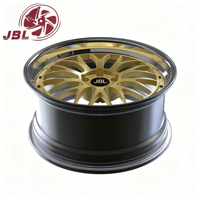 Jantes forgées en deux parties 18-26 pouces Or mat Rivetées Multi-rayons en alliage d'aluminium 6061-T6 pour voitures particulières 5x112 5x114.3 5x120