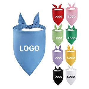 Bandana personnalisable en coton uni style classique pour <span class=keywords><strong>chien</strong></span> – Serviette de salive, <span class=keywords><strong>foulard</strong></span>, bavoir, écharpe triangulaire pour l'été - Product Image 1