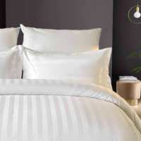Collection d'hôtels de luxe ensemble de housse de couette en coton solide moderne linge de lit taie d'oreiller pliée 250TC lavable en Machine de qualité supérieure