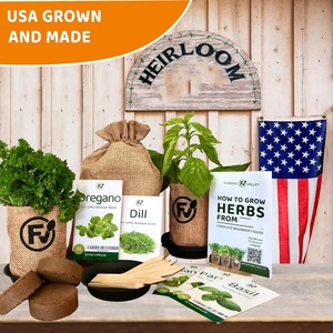 Kit de cultivo de inicio de hierbas para interiores hecho en EE. UU. 5 reliquia sin OGM perejil <span class=keywords><strong>eneldo</strong></span> orégano que incluye macetas tierra para té hierba <span class=keywords><strong>medicinal</strong></span> - Product Image 2