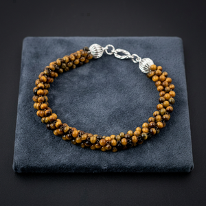 Bracelet classique en pierres naturelles, plaqué argent 925, bijoux de mariage pour femmes, forme géométrique - Product Image 3