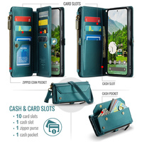 Étui de téléphone en cuir à rabat de luxe avec cordon de cou, plusieurs emplacements pour cartes, poche à monnaie et fermeture éclair pour Google Pixel 7 8a 9 10 11 Pro XL