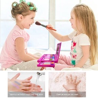 Set Rias Wajah Anak yang Dapat Dicuci, Mainan Kosmetik untuk Anak Perempuan, Aman dan Tidak Beracun, Kotak Kecantikan Putri, Hadiah Ulang Tahun