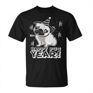 T-shirt Pug Dog Happy Pug Year pour le jour du Nouvel An - Product Image 2