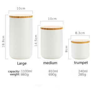 Food Storage Container Spice Jar Ceramic sealed jar Coffee beans moisture proof storage jar