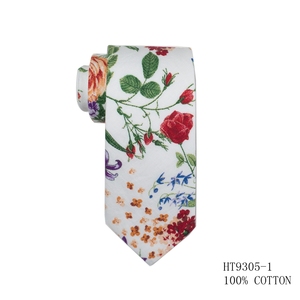 <span class=keywords><strong>Cravate</strong></span> Homme en Coton Motif Floral Denim <span class=keywords><strong>Fleur</strong></span> Pivoine Rose et <span class=keywords><strong>Cravate</strong></span> Bleue Vente en Gros - Product Image 5