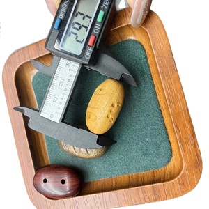 Cuentas de madera tallada en forma ovalada para hacer pulseras, accesorios de joyería DIY, material de madera natural - Product Image 5