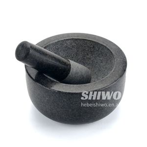 <span class=keywords><strong>Venta</strong></span> caliente Heavy Duty Molcajete Bowl Mármol natural Granito <span class=keywords><strong>Piedra</strong></span> Maja Y Mortero Y Maja - Product Image 3
