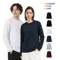 Chemise à manches longues DTG personnalisée à échantillon rapide pour homme, sous-vêtement thermique en pur coton pour l'hiver