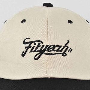Casquette de baseball hip-hop non structurée en coton bicolore à 6 panneaux, broderie 3D de haute qualité, personnalisable par le fabricant, avec logo d'équipe - Product Image 3