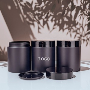 Wholesale Custom Matte Black Pet 100Ml 250g 8oz Cosmetic Packaging <b>Plastic</b> <b>Jars</b> for Body Butter Containers - Product Image 5