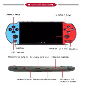 Console de jeux rétro portable X12 Plus avec support carte TF, écran LED <span class=keywords><strong>grand</strong></span> format 7,0 pouces – Meilleure vente - Product Image 6
