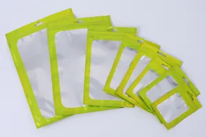 Ziplock Packaging Flat 3 Side Seal Ziplock Pouch Mylar Bags Pouch Packaging With Window