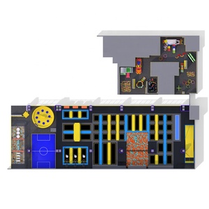 Aire de jeux intérieure souple commerciale personnalisée pour enfants avec trampoline grande <span class=keywords><strong>piscine</strong></span> à balles interactive avec toboggans pour parc de trampoline - Product Image 3