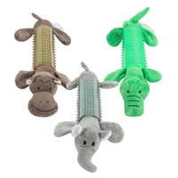 Jouet à mâcher durable pour chien, jouet de dentition en peluche douce avec son vocal pour Huskies, chiots Teddy et jeux de dentition