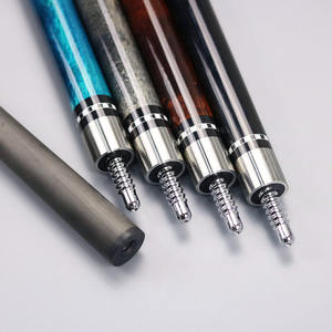 全新纯碳纤维杆台球杆 1/2 -pc 枫木握把 皮革握把 带径向接头保护器 球杆 4色 - Product Image 3