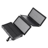 Batterie Externe Solaire Multifonction Grande Capacité Étanche 20000 mAh avec Recharge Rapide Sans Fil