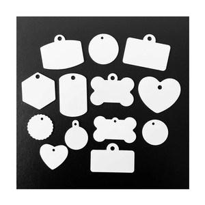 Handysub Double Sided Round capesante Circle Bone Sublimation targhette per <span class=keywords><strong>gatti</strong></span> in alluminio targhetta per cani bianca vuota modello per animali domestici - Product Image 5