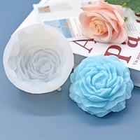 Pfingstrosen-Kerzen-Silikonform 3D Pfingstrosen-Design DIY Duftkerzenform für Familienfeiern, Hochzeiten und Partys
