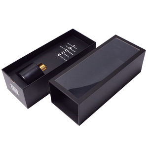 Custom Logo Rigid Cardboard Sliding Drawer Perfume & Blush Gift <b>Box</b> with Clear Window Matt Lamination Recyclable Packaging - Product Image 1
