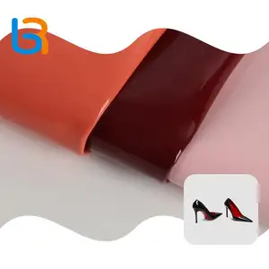 Microfibra PU cuero falso 0,8mm charol espejo microfibra cuero para hacer zapatos