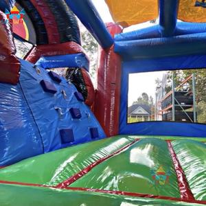 Location de château gonflable sur le thème du cirque avec structure en PVC, installation facile et capacité de 5 à 10 personnes - Combo aire de jeux et train pour le plaisir - Product Image 6