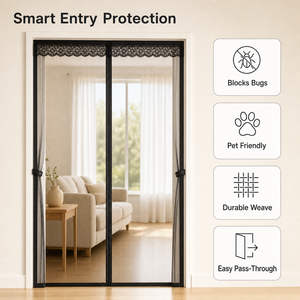 Zanzariera Magnetica per Porta per Tutte le Stagioni, Rete Anti-Insetti in Nylon per Patio, Portico e Casa con Misure Personalizzabili - Product Image 1