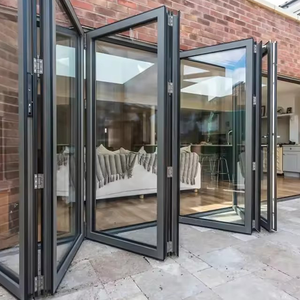 <span class=keywords><strong>Porte</strong></span> pliante verticale extérieure en aluminium à rupture de pont thermique, <span class=keywords><strong>porte</strong></span> accordéon en verre <span class=keywords><strong>pour</strong></span> balcon extérieur - Product Image 1
