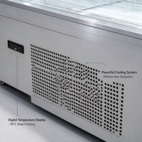 Congélateur Commercial Réfrigérateur Armoire Réfrigérée à Air Refroidi Dégivrage Automatique Vitrine Multi-Portes Fournitures pour Entreposage et Supermarchés