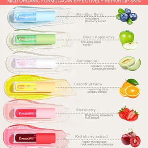 ลิปออยล์เปลี่ยนสี 6 สี กลิ่นผลไม้ กันน้ำ ติดทนนาน ลิปสติกเนื้อแมทท์ แบรนด์ส่วนตัว ลิปกลอสเนื้อฉ่ำวาว กลิตเตอร์ - Product Image 4