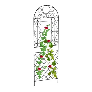 Round Obelisk Easy Assembly Wire Black Rustproof Metal Butterfly Garden Trellis,Obelisk Trellis