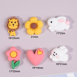 Accessoires en résine, autocollants 3D mignons de dessin animé (lapin, fleur, cœur) pour coques de téléphone et bouteilles d'eau, à coller avec de la colle crème DIY - Product Image 3