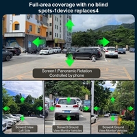 20MP Outdoor Wireless Security Camera Auto Tracking 360 Degree PTZ 4 Screen Wifi Camera Full Color Night Vision for Home Use