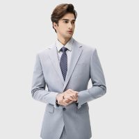 Costume Homme Formel 2025 en Tissu Stretch Personnalisé, Coupe Droite, Deux Boutons, Motif Pied-de-Poule Gris, Anti-Froissement