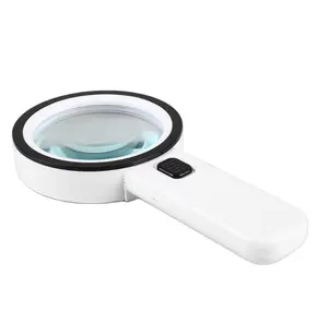 Magnifying GlassとLight、30X Handheld Large Magnifying Glass 12 LED Illuminated Lighted Magnifier