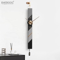 Chemise émetteur doog — horloge murale créative, nouveau Design de décoration intérieure, montre murale moderne écologique en cuivre et minimaliste, horloge à bascule
