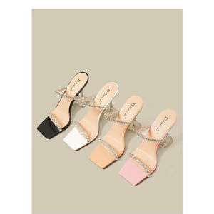 Sandales à talons ultra hauts pour femmes en cuir verni à bout ouvert avec bride, idéales pour l'été et les soirées sexy en boîte de nuit - Product Image 3