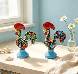 Figura de Resina del Gallo de Barcelos, Estatua de la <span class=keywords><strong>Suerte</strong></span> Galo de Barcelos Portugués, Recuerdo de Viaje de <span class=keywords><strong>Portugal</strong></span>, Decoración de Mesa - Product Image 3
