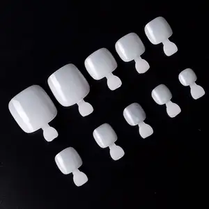 White/Transparent/Natural False Toe nail 500 Pcs Hot False Artificial Nails Sticker Natural Acrylic False Toe Nails Tips