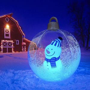 Boules décoratives gonflables d'extérieur 24 pouces, boule de Noël décorée en PVC 2 en 1, 20240629, décoration de Noël gonflable, ornement gonflable - Product Image 5