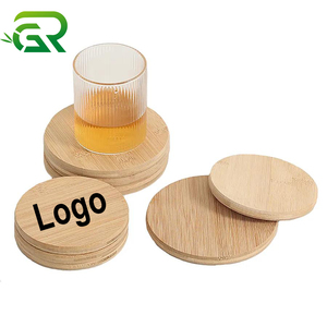 Planche de bambou rond tasse à thé <span class=keywords><strong>tapis</strong></span> rond tampons d'isolation <span class=keywords><strong>thermique</strong></span> sous-verre en bois de bambou de cuisine avec Logo personnalisé - Product Image 1