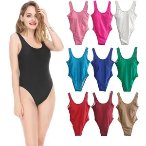 11 Colors In Stock Women One Piece Swimsuit Logo Customizable, High Quality Super Elastic Swimwear Factory Wholesale