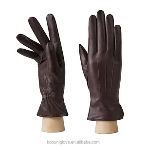 Factory Wholesale Aniline Sheepskin Skeleton Design Wool Lining Women's Genuine Leather Driver Autumn And Winter Gloves Fashion