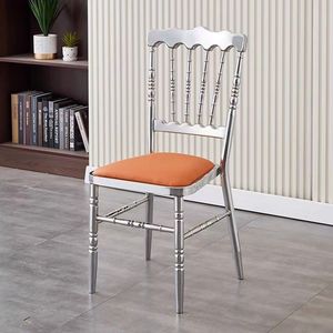Chaise en bambou avec siège rembourré en métal, chaise pour hôtel, restaurant, mariage, événement - Product Image 4