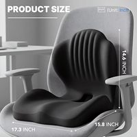 Coussin lombaire ergonomique en mousse à mémoire de forme en forme de L, oreiller de soutien pour la taille pour la correction de la posture en voiture et au bureau