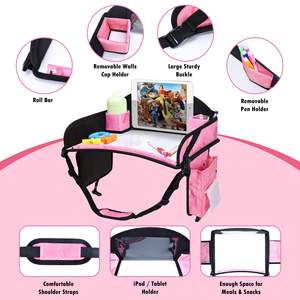 Bandeja de Viaje para Niños, Organizador de Asiento de Coche, Bolsa de Almacenamiento Portátil para Viajes en Coche, Avión o Paseos - Product Image 2