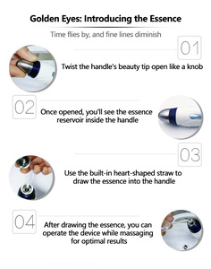 עיצוב ייחודי לעיסוי עיניים כהות, מיצוק עור, הרמת פנים, טיפול עיניים, הסרת קמטים, מכשיר יופי עם זרם גלווני - Product Image 4