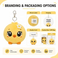 Porte-clés en peluche personnalisé de qualité supérieure, créez votre propre design, animal en peluche, canard, fabricant professionnel de jouets en peluche