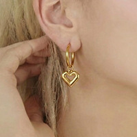 100 modèles hypoallergéniques sans ternissement PVD 18k plaqué or bijoux mode boucles d'oreilles en gros 316l boucles d'oreilles en acier inoxydable