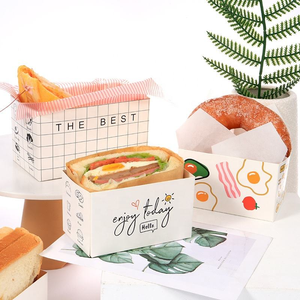 Caja <span class=keywords><strong>de</strong></span> Embalaje Personalizada <span class=keywords><strong>de</strong></span> Fundom para Alimentos, Biodegradable, para Llevar, para Postres, Bagels, Pan, Sushi, Sándwiches, para el Desayuno - Product Image 2
